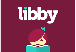 burgundy background with words libby and libby character